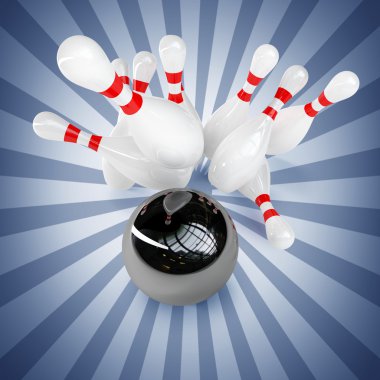 3D bowling topu iğne çökmesini.