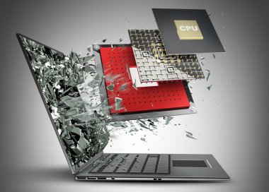 bilgisayar mikroçip cpu çıkmak laptop ekran monitör tarafından.