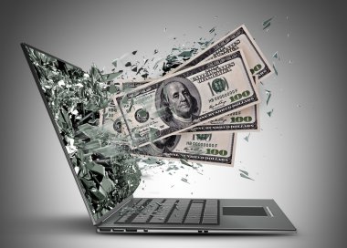 dizüstü ekran monitör tarafından dolar çıkış