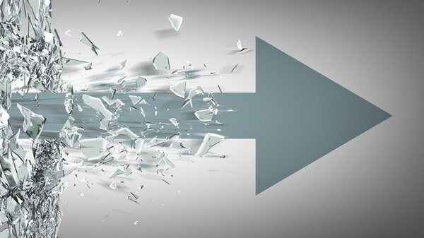 ARROW broken glass background