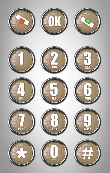 Telephone contact number button — Stock Photo, Image