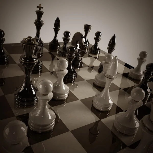 Schack bakgrund - checkmate — Stockfoto