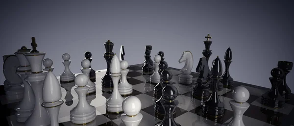 Image concept d'échecs - échec mat — Photo