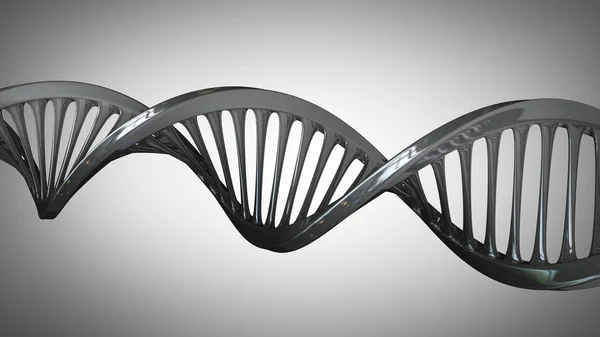 Cadena de ADN de metal cromo — Foto de Stock