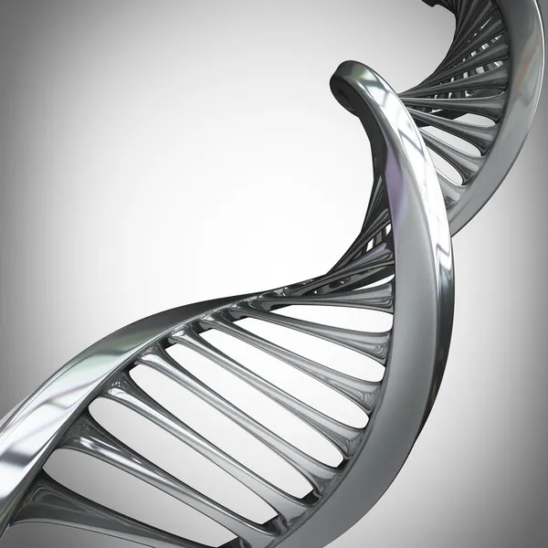 Catena DNA in metallo cromato — Foto Stock