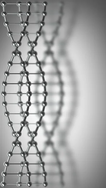 Chrome metal DNA chain — Stock Photo, Image