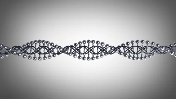 Chrom metall dna kette — Stockfoto