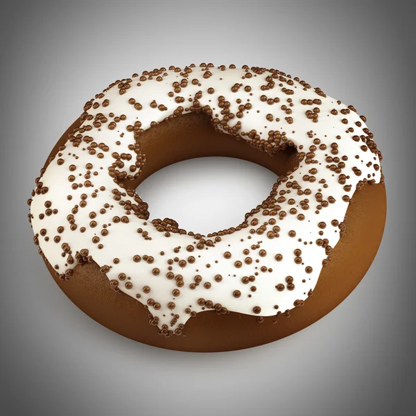 Donut mit Sahnehäubchen. — Stockfoto