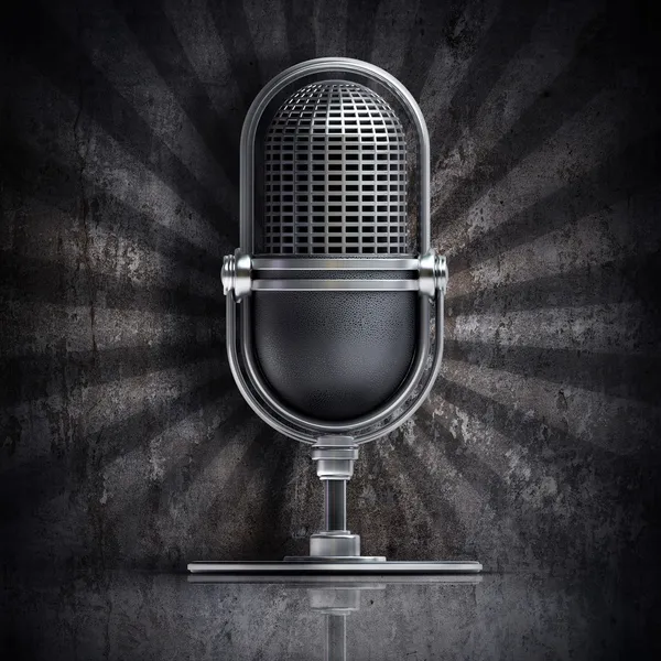 Retro microphone — Stock Photo, Image