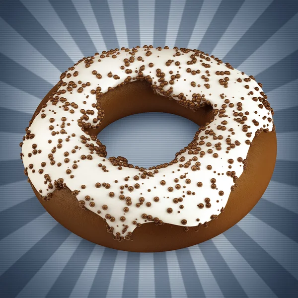 Donut with icing. — Stock Photo, Image