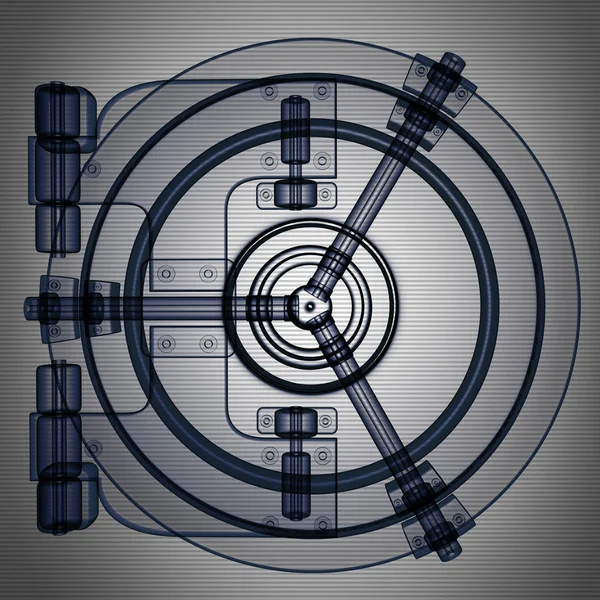 Xray banku vault drzwi — Zdjęcie stockowe