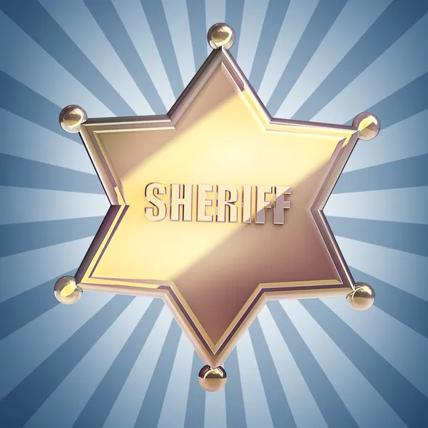 Golden Sheriff Star — Stock Photo, Image