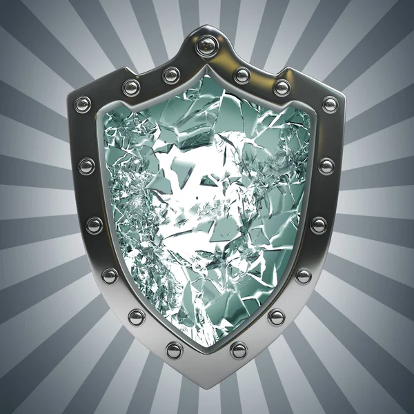 çatlak kırık güvenlik kalkanı