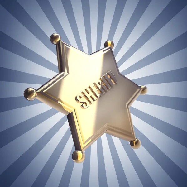 Estrela dourada do xerife — Fotografia de Stock
