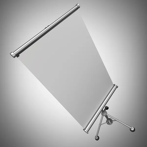 Blank projection screen with tripod — Stock Photo, Image