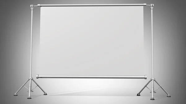 Blank projection screen with tripod — Stock Photo, Image