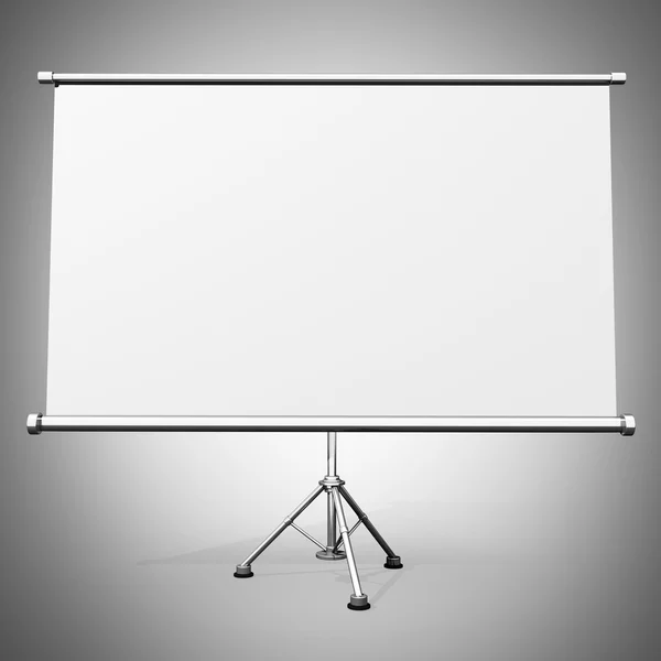 Blank projection screen with tripod — Stock Photo, Image