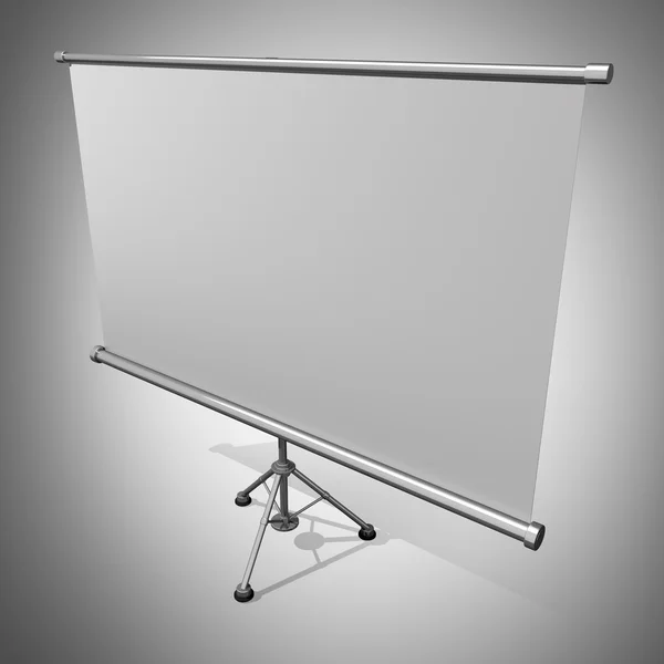 Blank projection screen with tripod — Stock Photo, Image