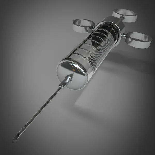 Metal glass syringe vintage — Stock Photo, Image