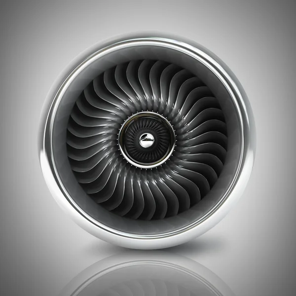 Jet engine front view — Stock Photo, Image