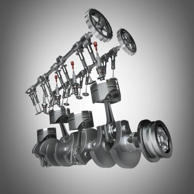 Motor pistonları ve dişlileri