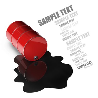 Kırmızı yakıt varil