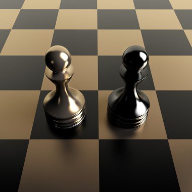 siyah-beyaz satranç piyonu arka plan