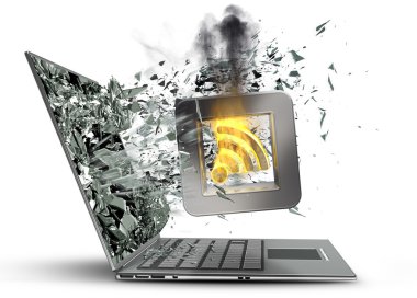kene sembolü yanan simgesi çıkış laptop ekran monitör tarafından