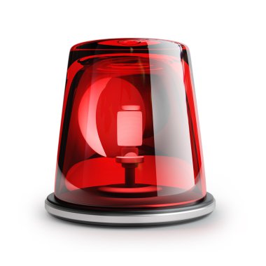 izole kırmızı 3d siren