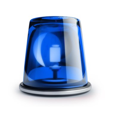 izole mavi 3d siren