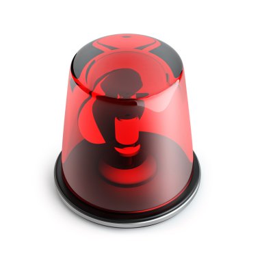 izole kırmızı 3d siren