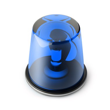 izole mavi 3d siren