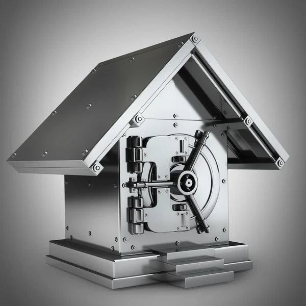 Veilige bank in formulier huis — Stockfoto