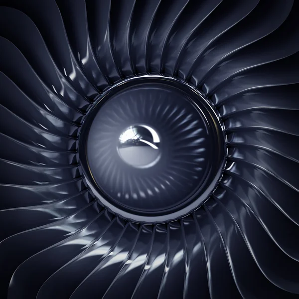 Jet engine front view — Stock Photo, Image