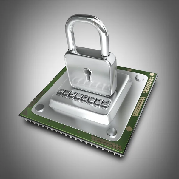 Processor unit CPU the lock — Stock Photo, Image