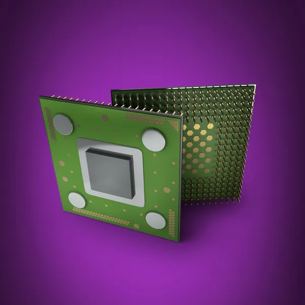 Procesor jednostki cpu koncepcja 3d renderowania — Zdjęcie stockowe