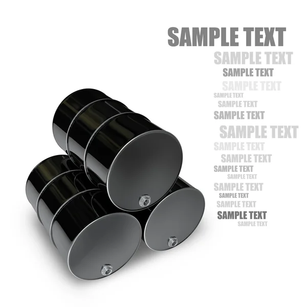 Black FUEL barrels — Stock Photo, Image