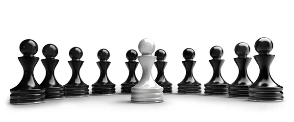 Schachhintergrund zentrale Figur — Stockfoto