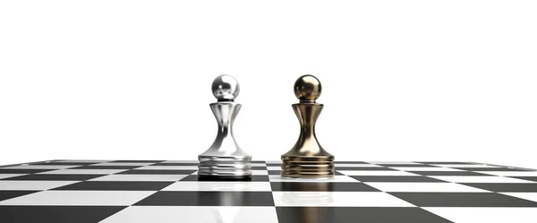 Siyah-beyaz satranç piyonu arka plan — Stok fotoğraf