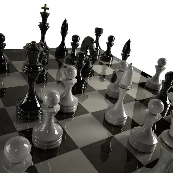 Immagine concettuale scacchi - scacco matto — Foto Stock