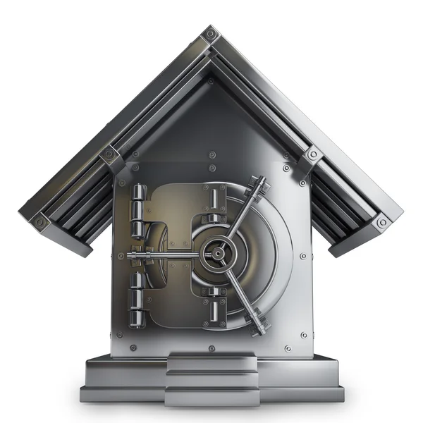 Veilige bank in vorm van huis — Stockfoto