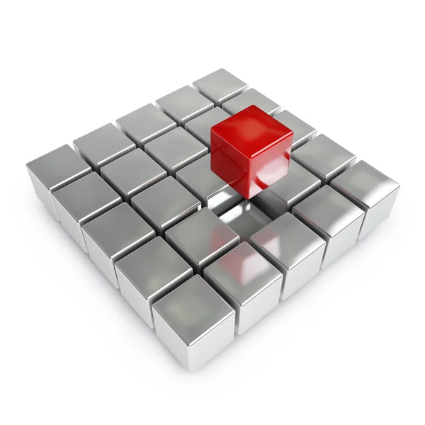 Costruzione di cubi con blocchi . — Foto Stock