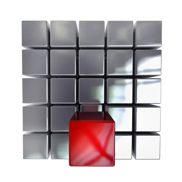 Construção de cubo com blocos . — Fotografia de Stock