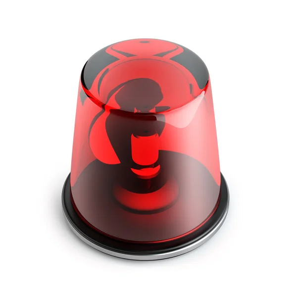 Röd 3d siren isolerade — Stockfoto