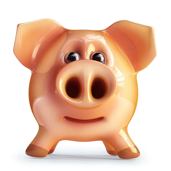 Piggy bank with vault door. — Stock Photo, Image