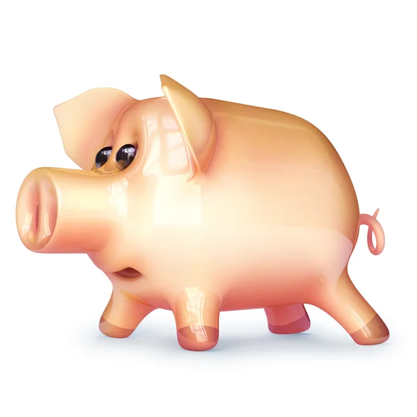 Piggy bank with vault door. — Stock Photo, Image