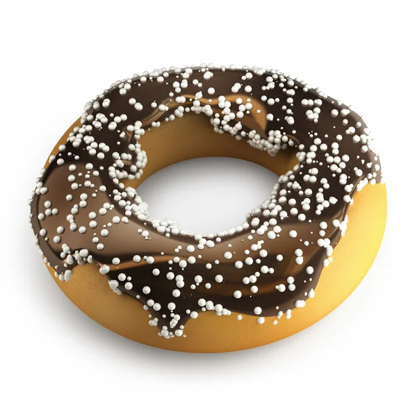 Donut mit Sahnehäubchen. — Stockfoto