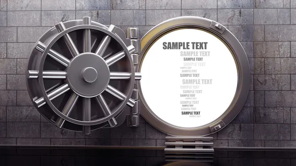 büyük bir kasa kapısı.