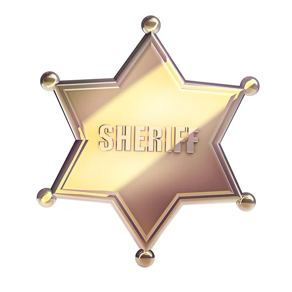 Golden Sheriff Star — Stock Photo, Image