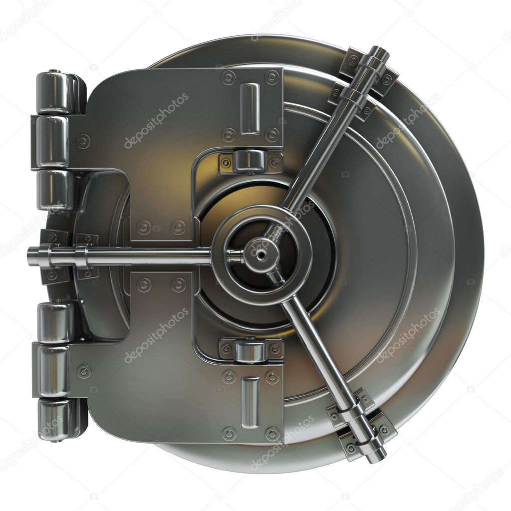 3d illustration of bank vault door